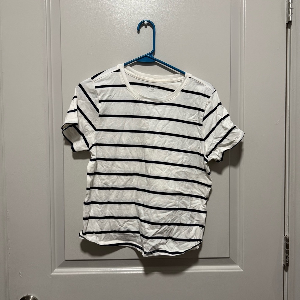 Striped T-Shirt Old Navy white and navy blue
